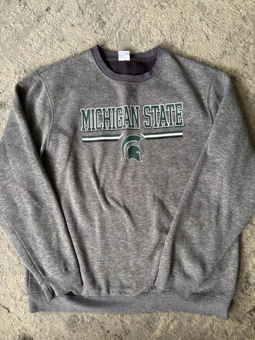 Michigan State Gray Crewneck Sweatshirt - Collegiate Crewneck